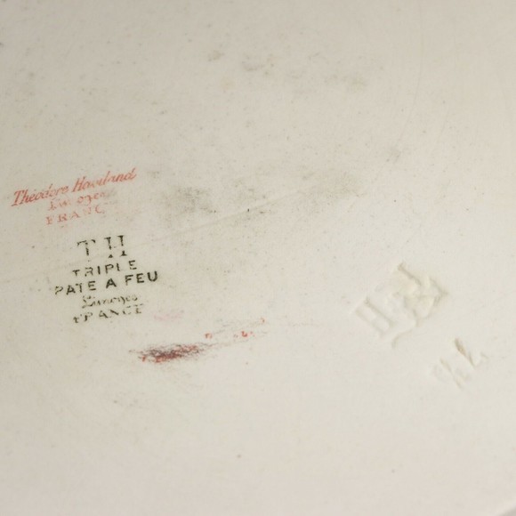 Theodore Haviland Limoges Antique Floral Serving Bowl Schleiger 159y Pate a Feu - Picture 3 of 11